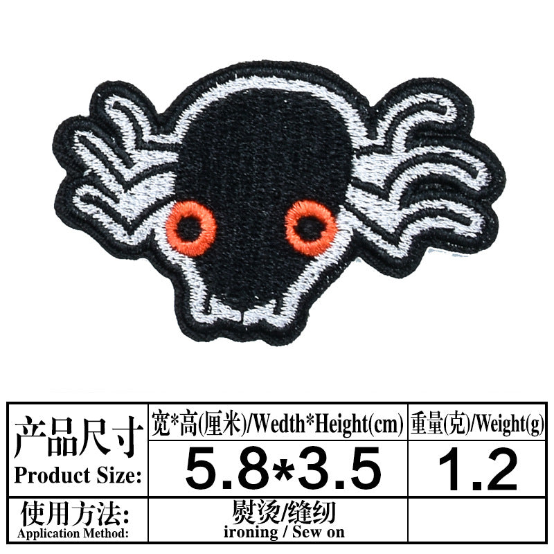 Wholesale Green caterpillar embroidered round-faced monkey and bee patch  OLY Exclusive